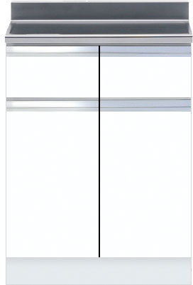 ワンド(旧マイセット) 【レギュラーカラー】[薄型]調理台調理台　【KTD4-80-60T】 ホワイト/木目