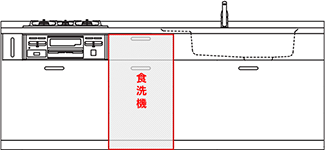 食洗機後付けキャビネットなし