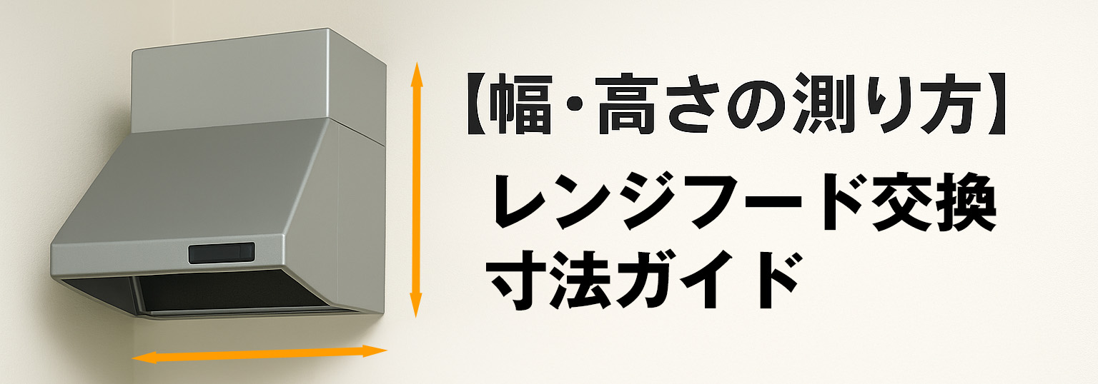 レンジフード寸法ガイドバナー