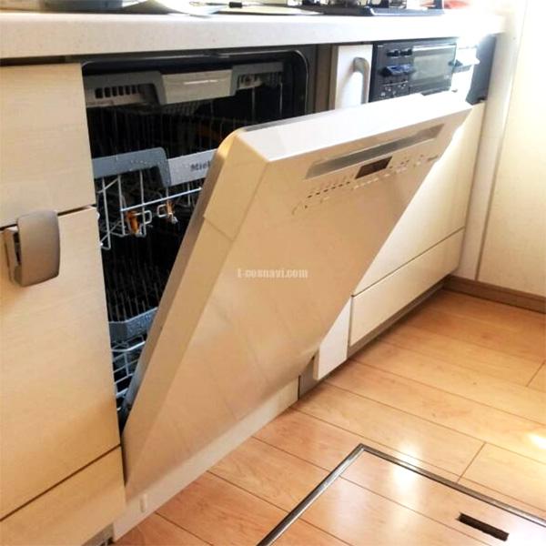 LIXILシステムキッチンシエラにMiele食洗機G7104C SCuの新規設置 