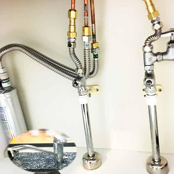 メイスイビルトイン浄水器とTOTO浴室シャワー混合栓の交換工事 