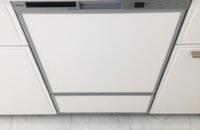 LIXILシステムキッチンノクトにリンナイ食洗機RSW-F402CA-SVの新規設置-埼玉県蓮田市