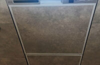 クリナップシステムキッチンステディアにリンナイ食洗機RSW-F402CA-SVの新規設置-茨城県牛久市